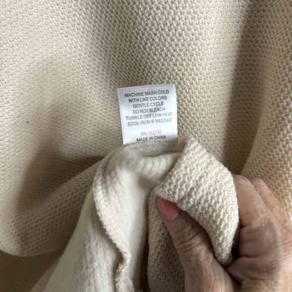 Jane + Delancey Waffle Knit Cowl Neck Pullover Relaxed Sweater Sz: 2X~IVORY NWT - Picture 9 of 10